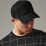Beechfield 5 Panel Kappe "Suede Snapback Trucker"